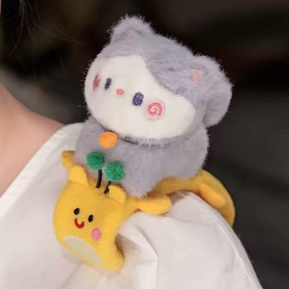 Plush stuffed Cat Dog slap Snap Wrist Band - Picture 2 of 5